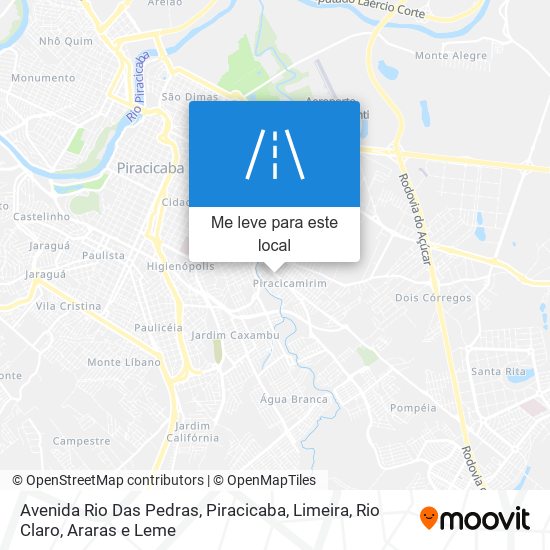 Avenida Rio Das Pedras mapa