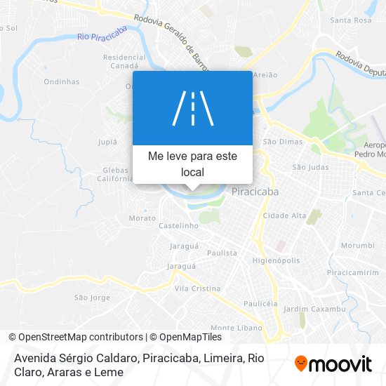 Avenida Sérgio Caldaro mapa
