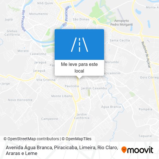 Avenida Água Branca mapa