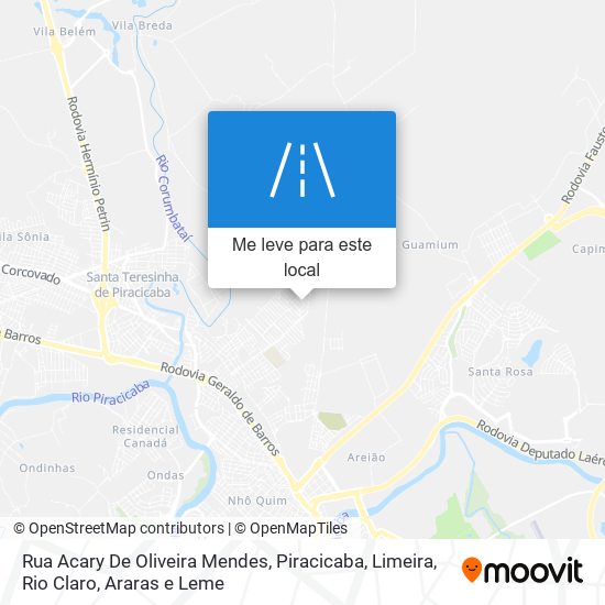 Rua Acary De Oliveira Mendes mapa