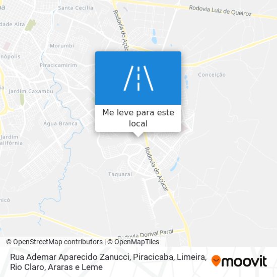 Rua Ademar Aparecido Zanucci mapa