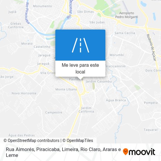 Rua Aimorés mapa