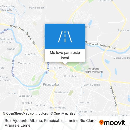 Rua Ajudante Albano mapa