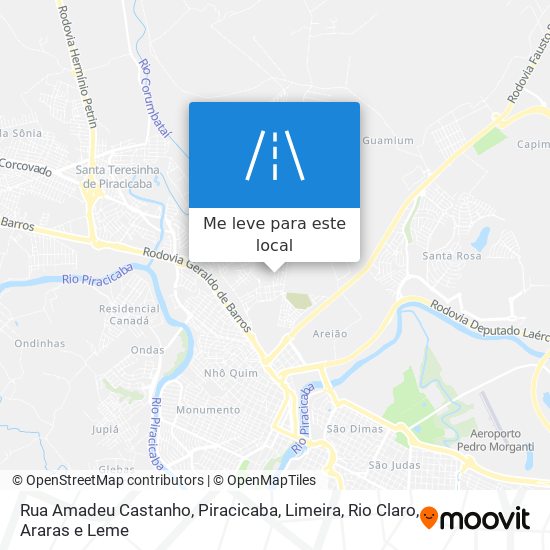 Rua Amadeu Castanho mapa