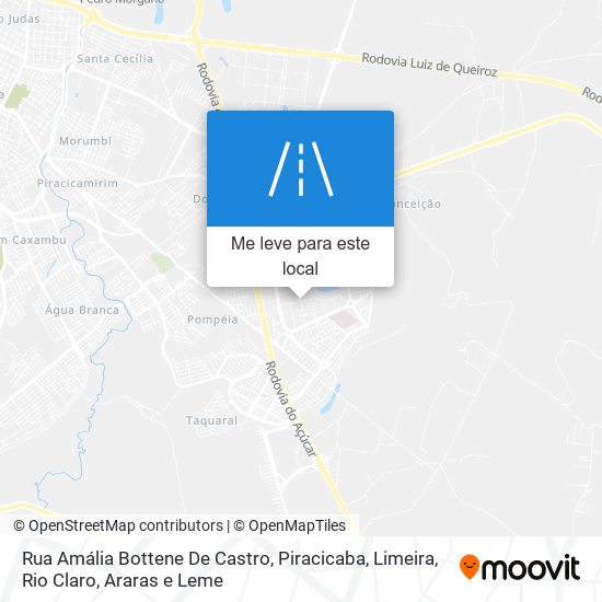 Rua Amália Bottene De Castro mapa