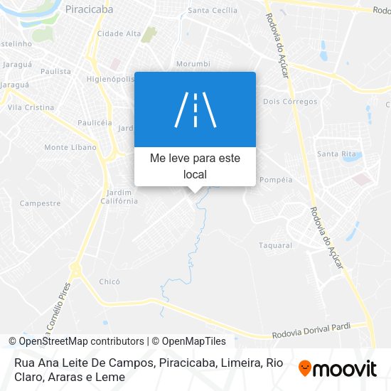 Rua Ana Leite De Campos mapa