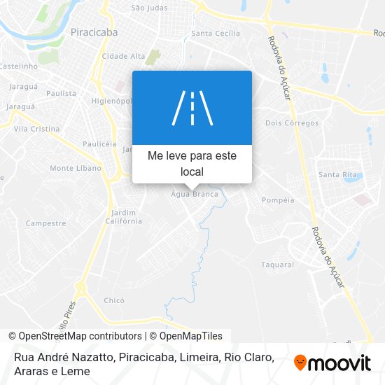 Rua André Nazatto mapa