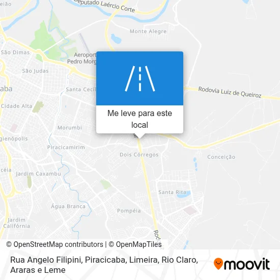 Rua Angelo Filipini mapa