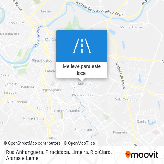 Rua Anhanguera mapa