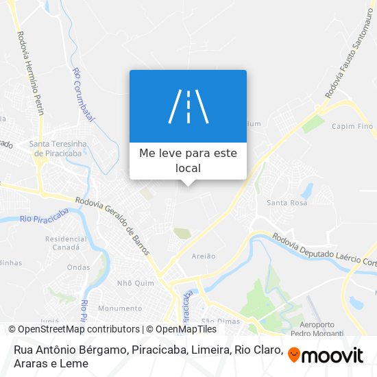 Rua Antônio Bérgamo mapa