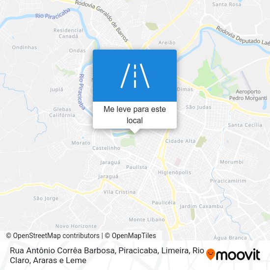 Rua Antônio Corrêa Barbosa mapa