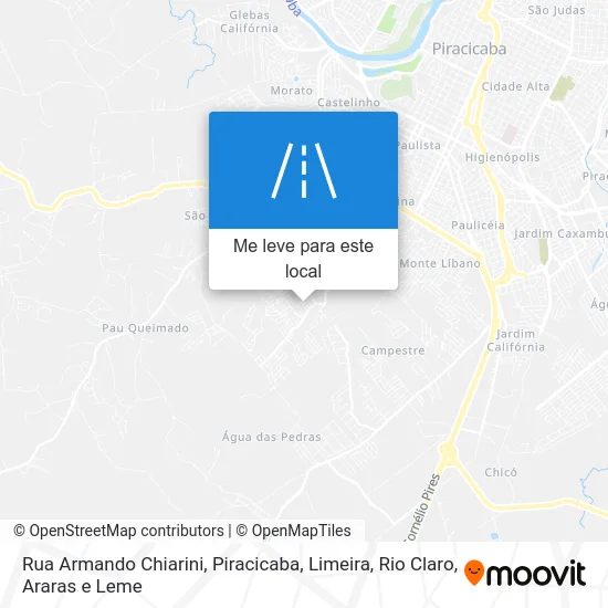 Rua Armando Chiarini mapa
