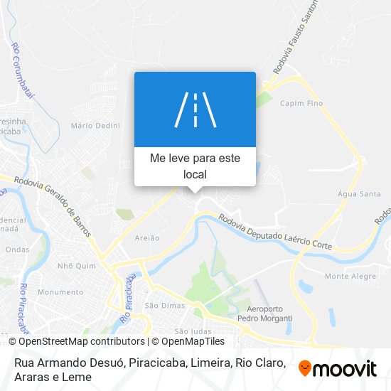 Rua Armando Desuó mapa