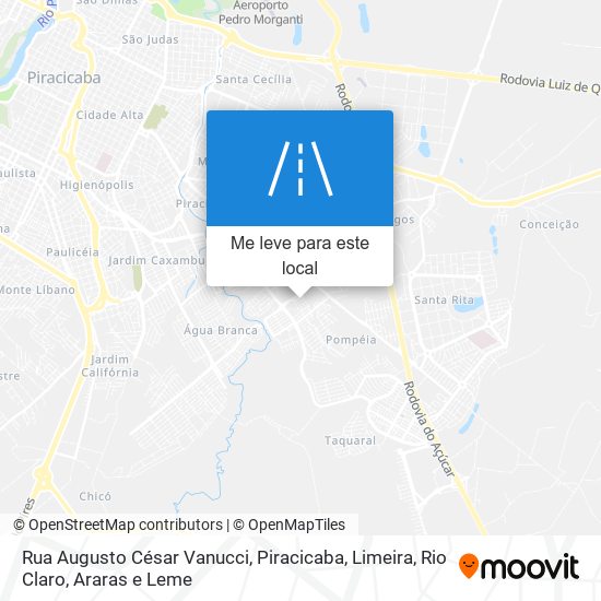 Rua Augusto César Vanucci mapa