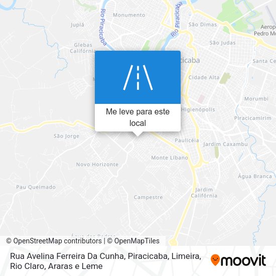 Rua Avelina Ferreira Da Cunha mapa