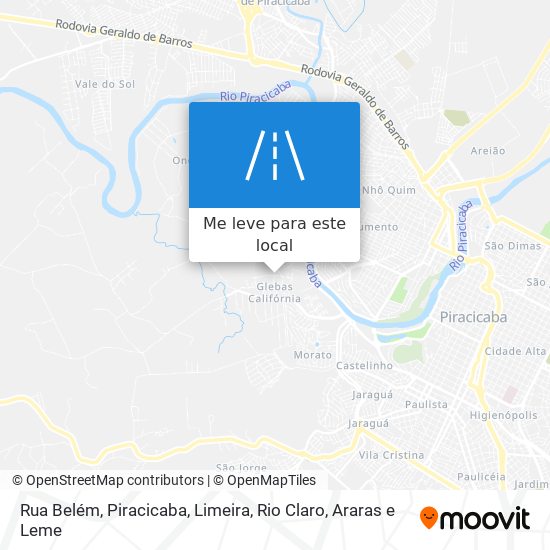 Rua Belém mapa