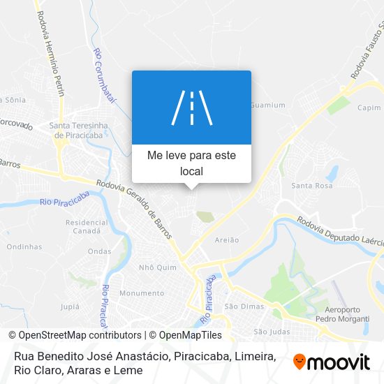 Rua Benedito José Anastácio mapa
