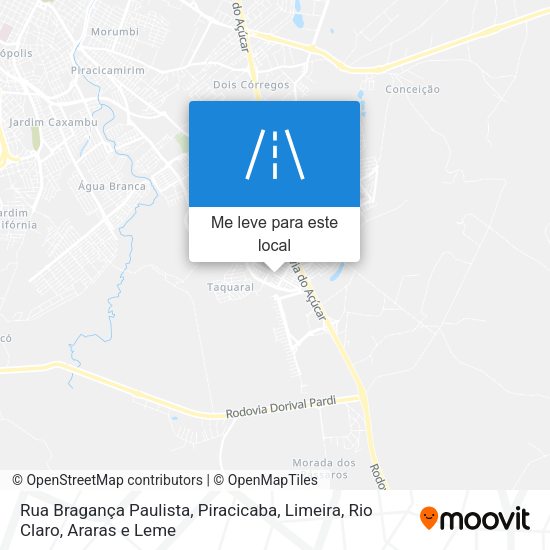 Rua Bragança Paulista mapa