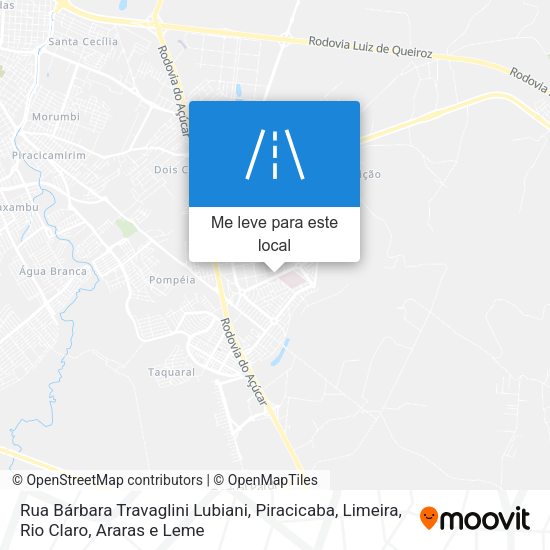 Rua Bárbara Travaglini Lubiani mapa