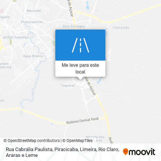 Rua Cabrália Paulista mapa