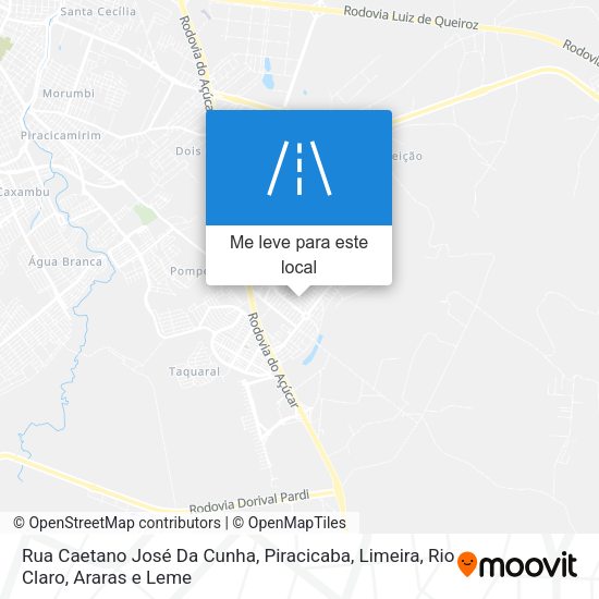Rua Caetano José Da Cunha mapa