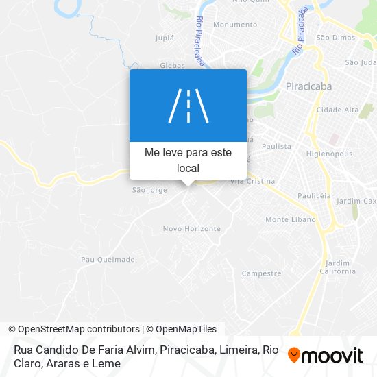 Rua Candido De Faria Alvim mapa