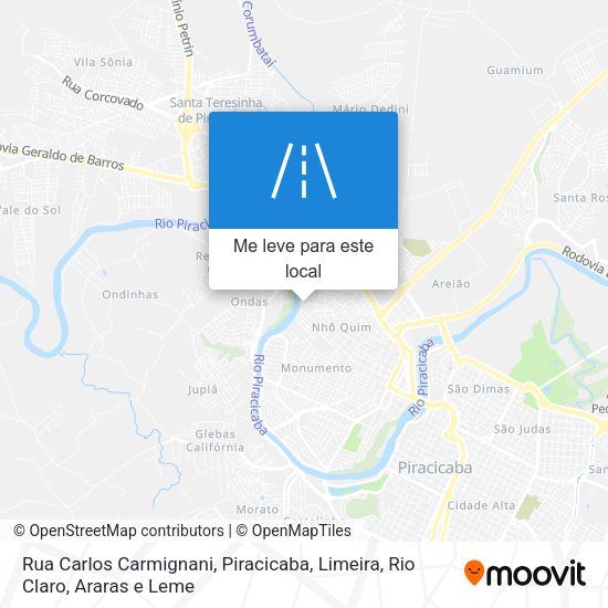 Rua Carlos Carmignani mapa