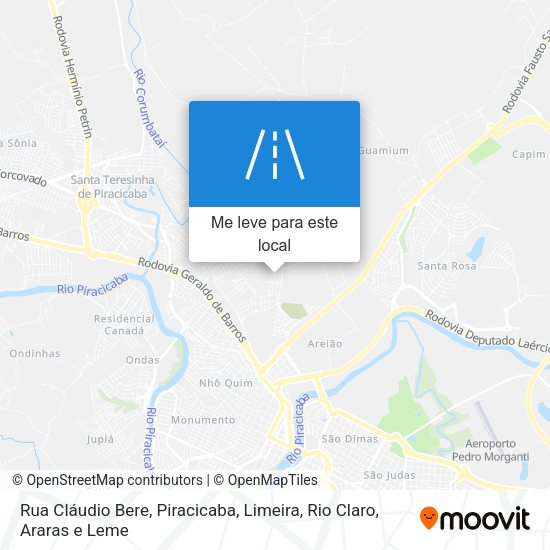 Rua Cláudio Bere mapa