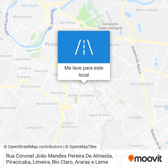 Rua Coronel João Mendes Pereira De Almeida mapa