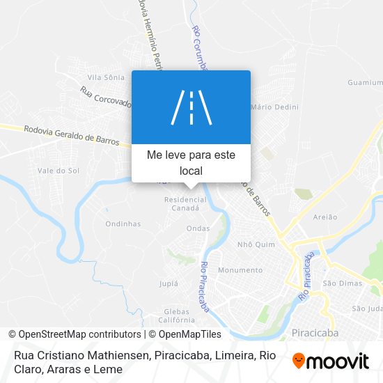 Rua Cristiano Mathiensen mapa
