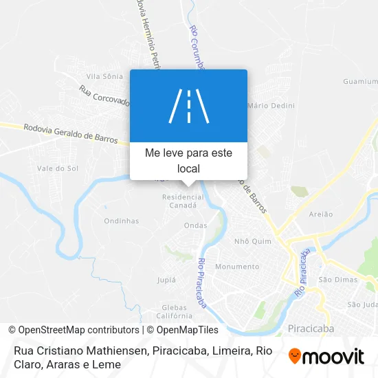 Rua Cristiano Mathiensen mapa