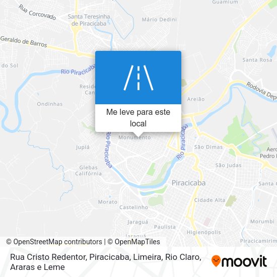 Rua Cristo Redentor mapa