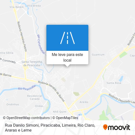 Rua Danilo Simoni mapa
