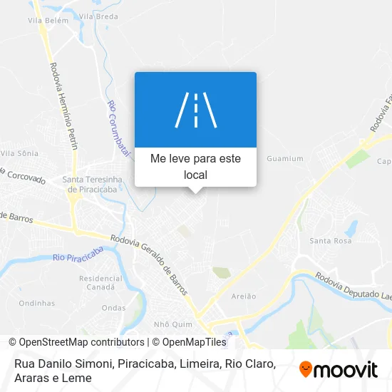 Rua Danilo Simoni mapa