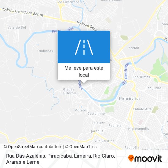 Rua Das Azaléias mapa