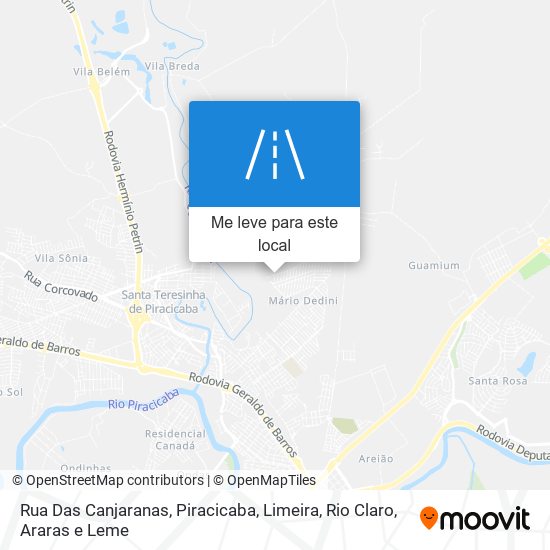 Rua Das Canjaranas mapa