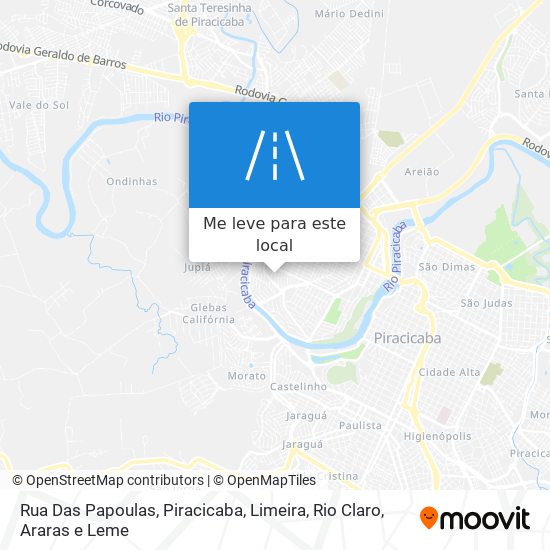 Rua Das Papoulas mapa