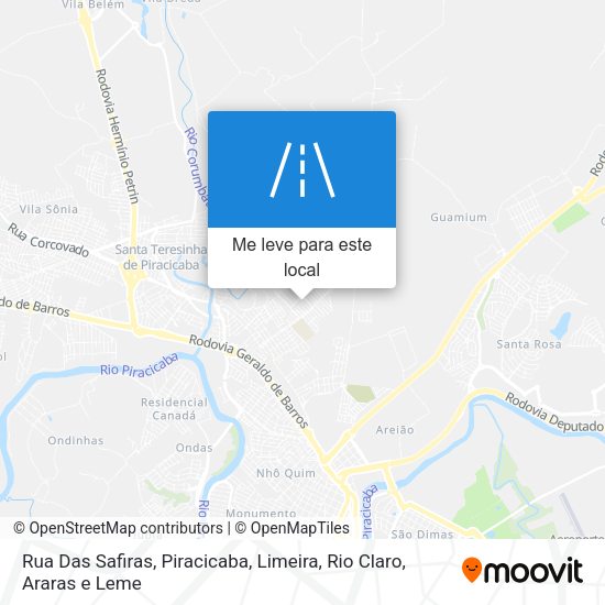 Rua Das Safiras mapa