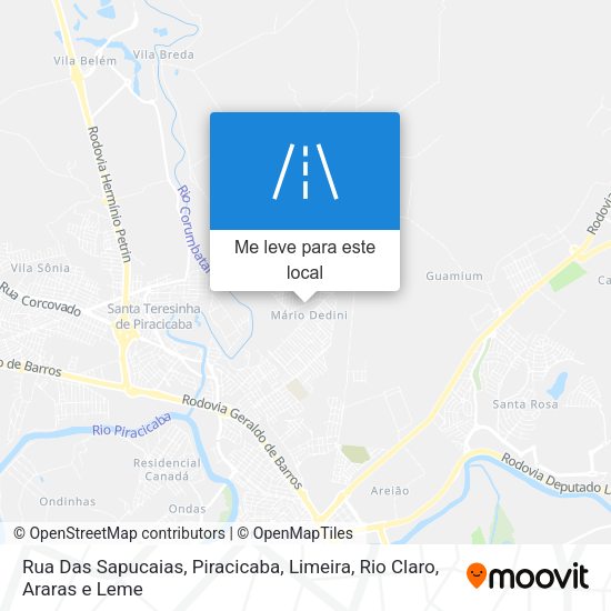Rua Das Sapucaias mapa