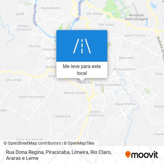 Rua Dona Regina mapa