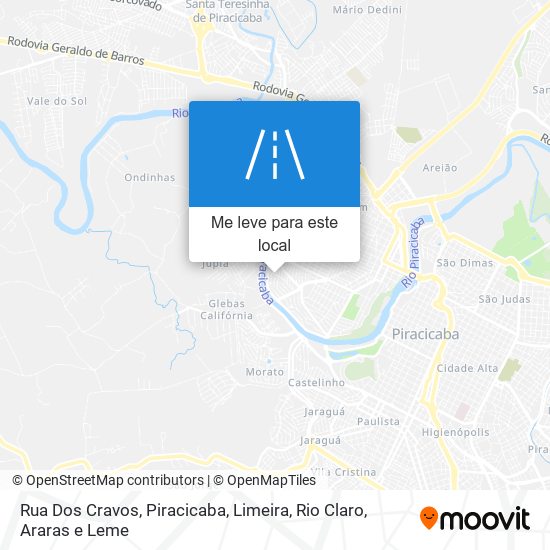 Rua Dos Cravos mapa