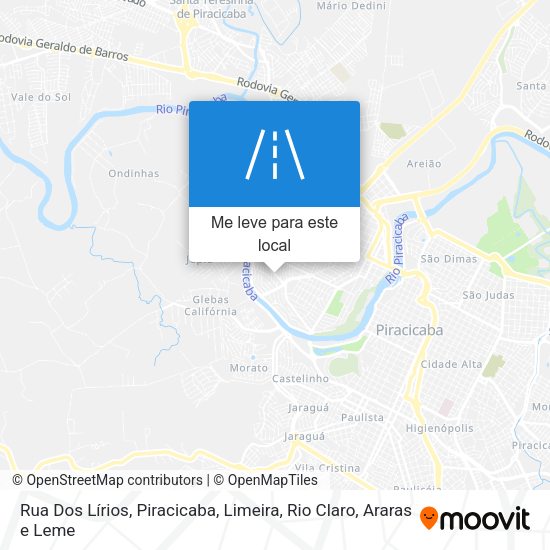 Rua Dos Lírios mapa
