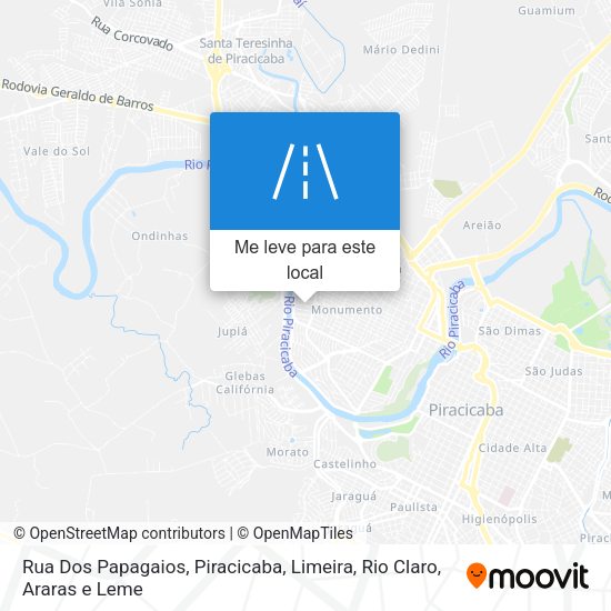 Rua Dos Papagaios mapa