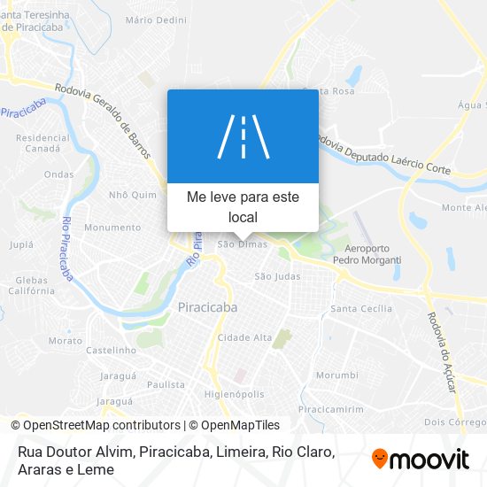 Rua Doutor Alvim mapa