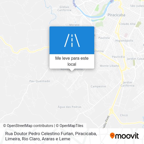 Rua Doutor Pedro Celestino Furlan mapa