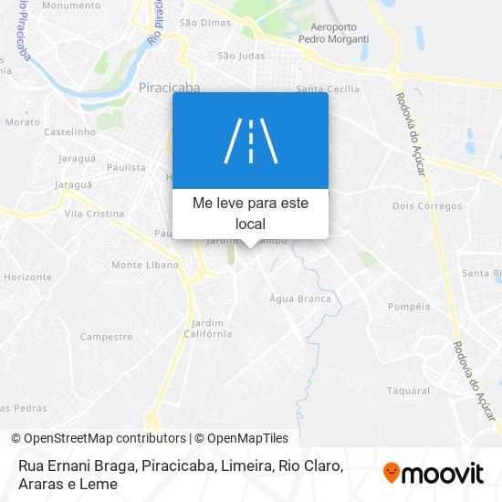 Rua Ernani Braga mapa