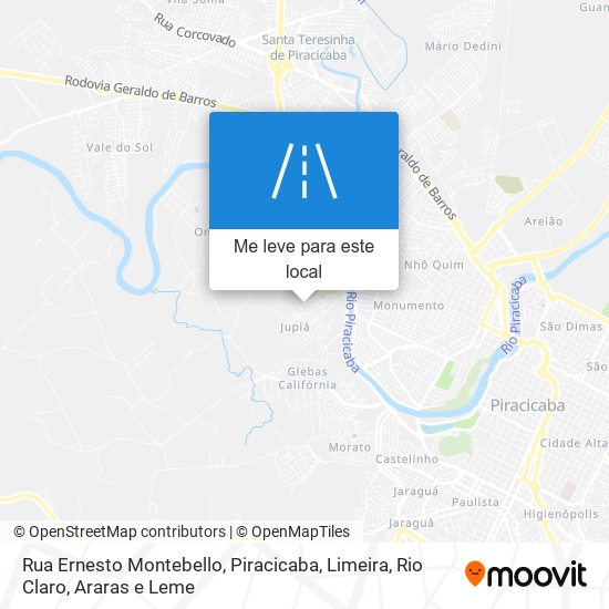 Rua Ernesto Montebello mapa