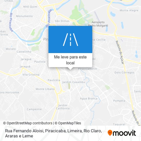 Rua Fernando Aloisi mapa