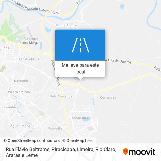 Rua Flávio Beltrame mapa