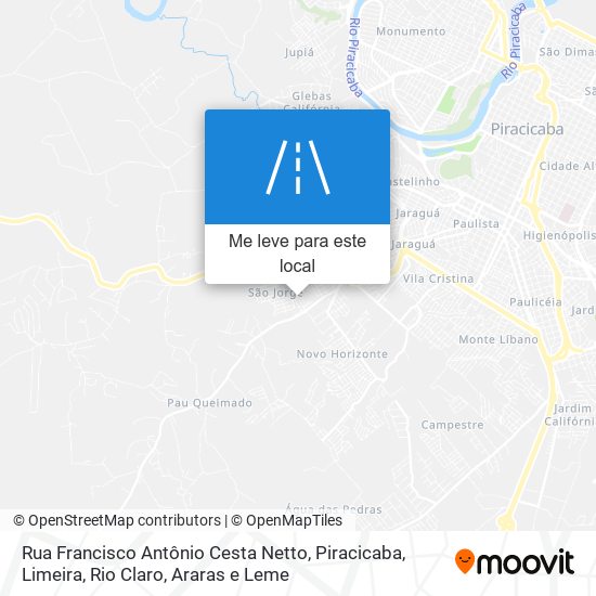 Rua Francisco Antônio Cesta Netto mapa